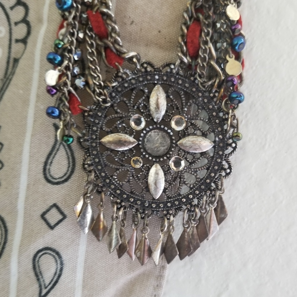 American Eagle statement boho bohemian necklace - Picture 2 of 7